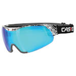 спортивные очки-щиток CASCO Nordic Spirit Carbonic Splatter чёрно-голубые