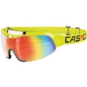 спортивные очки-щиток CASCO Nordic Spirit 3 Carbonic неоново-жёлтые радужные