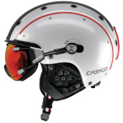 горнолыжный шлем CASCO SP-3 Comp белый с красным и чёрным