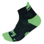 Zomersokken Karpos Rapid Socks zwart / groen fluo
