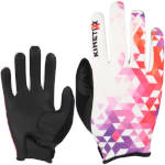 женские лыжные перчатки Kinetixx Ella бело-розово-фиолетовые