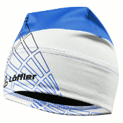 лыжная шапочка Löffler Dimple Elastic Mütze Teamline бело-синяя