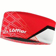 Löffler Dimple Elastic Headband Teamline red-white