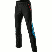 мужские брюки Löffler WS Softshell Light Mix чёрные с голубыми вставками