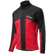детская разминочная куртка Löffler "Teamline" WS Softshell Warm чёрно-красная