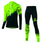 Löffler Cross-country ski suit WorldCup 2023 black-light green
