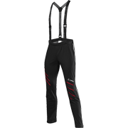 мужские разминочные брюки Löffler WS Softshell Light Worldcup чёрные с красным