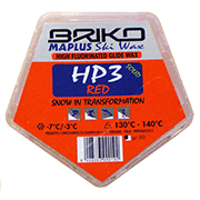 High Fluorinated Glide Wax <br>Briko-Maplus HP3 Solid Red -7°...-3°C
