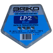 Low fluor glide wax <br>Briko-Maplus LP2 Solid blauw -20°...-10°C