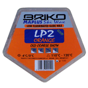 Low Fluorinated Glide Wax <br>Briko-Maplus LP2 Solid Orange -4°.
