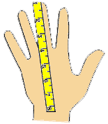 Measure the height of the hand