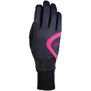 Warm women's gloves Roeckl Eno black-pink
