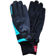 Warm women's gloves Roeckl Evo black-turquoise