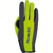 Rennen Handschuhe Roeckl Lika schwarz/Neon gelb