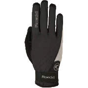 гоночные перчатки Roeckl LL Lindsdal чёрные с серым