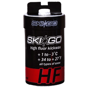 Hi-fluoro Steigwachse Ski-Go HF Rot +1°...-3°C (+34...+27°F), 45 g