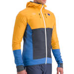 Winter sport jas Sportful Anima Cardio Tech Wind Jacket blauw denim / geel