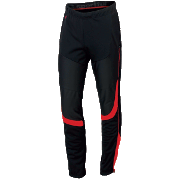 разминочные брюки Sportful Apex Evo WS Training Pant чёрные с красными вставками