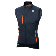 Тёплая разминочная безрукавка Sportful Apex WS Vest чёрно-антрацитовая