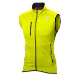 Тёплая разминочная безрукавка Sportful Apex WS Vest лимонно-жёлтая