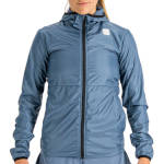 зимняя женская спортивная куртка Sportful Cardio W Wind Jacket серо-голубая