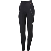 женские разминочные брюки Sportful Distanza tight чёрные с белыми вставками
