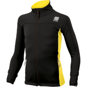 Warm-up jacket Sportful Kid's Light Softshell Jacket black-yellow
