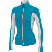 warme shirt voor vrouwen Sportful Rythmo W Top turquoise-witte