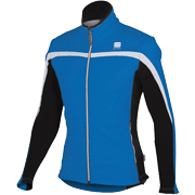 разминочная куртка Sportful Squadra 2 WS Jacket синяя с белой вставкой