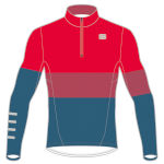 верх комбинезона Sportful Squadra 2 Race Jersey серо-голубой с красным