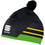 легкая шапочка Sportful Squadra Light Race Hat чёрная - неоново злёная