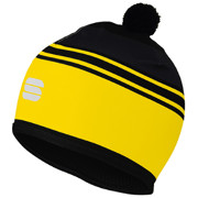 зимняя шапочка Sportful Squadra 2 Race Hat кислотно желтая с чёрным