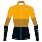 Warm knitted women jersey Sportful Squadra W yellow / black