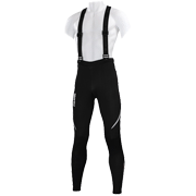 разминочные брюки SPORTFUL SQUADRA WS PANT с подтяжками чёрные с белыми вставками