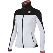 женская лыжная куртка Sportful Split WS, белая с чёрным