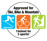 Approved for ski, bike and mountaneering Approved for ski, bike and mountaneering