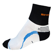 Spring 500 Multisport Cardio Extra leichte Socke schwarz-weiß-bl