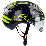 Casque de vélo / rollerski Casco SpeedAiro 2 RS bleu - jaune néon