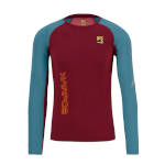 Menn Racing t-skjorte Karpos Lavaredo Jersey LS Granateple/Larkspur