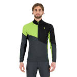 Warm jersey Karpos Federa Half-Zip Fleece wool grey / black / acid lime