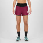 Женские летние шорты Karpos Lavaredo Ultra W Shorts красный свекольный с тёмно-серым