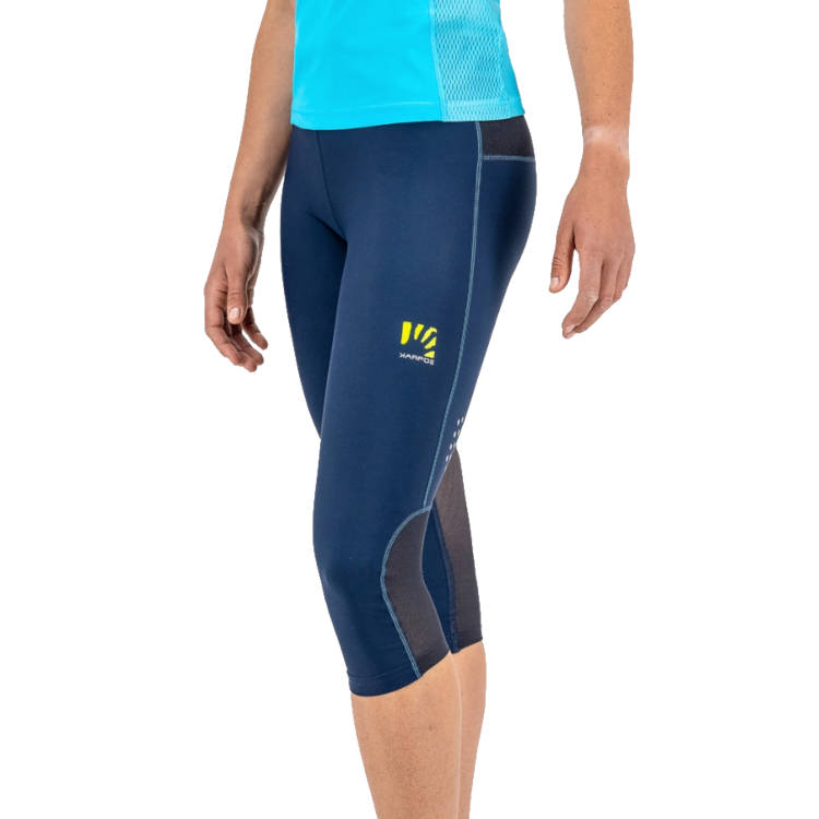 Women running tights Karpos Quick Evo W 3/4 Pants insignia blue,  CrossCountry Elite Sports VoF