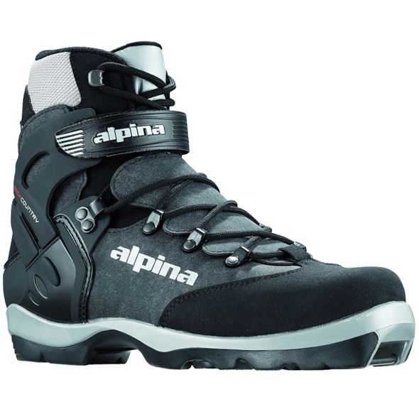 Mens Ski Boots 43 Black/Charcoal Alpina NNN BC 1550 