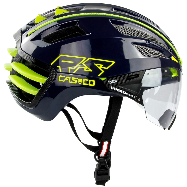 Rollerski Cycling helmet Casco SpeedAiro 2 RS blue neon yellow