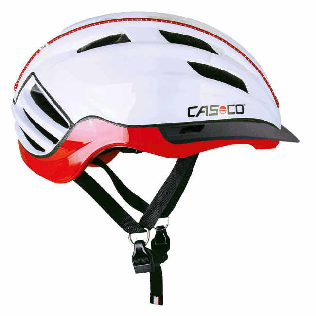 Rollerski helmet Casco SPEEDster-TC white-red, CrossCountry Elite Sports