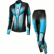 Löffler femme combinaison de ski de fond WorldCup 2015 noir-adriatique