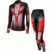 Löffler femme combinaison de ski de fond WorldCup 2015 noir-rouge