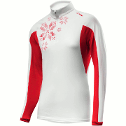 Löffler Women\'s Transtex sweater Snowflakes white-strawberry