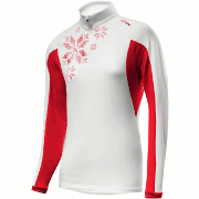 Löffler Transtex Pull Snowflakes femmes blanc-fraise