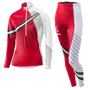 Löffler Vrouwen Langlauf ski suit WorldCup rood